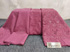 Dusty rose embroidered unstitched suit fabric set